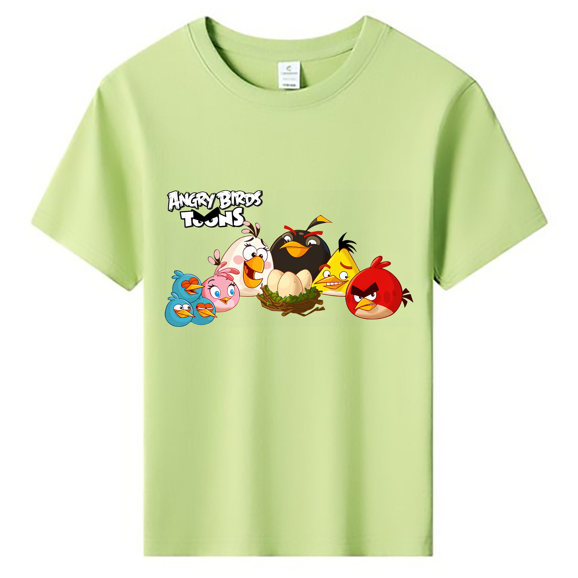 （画像用） Angry Birds アングリーバード 綿100％キッズTシャツ（フロントプリント）